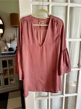 Show Me Your MuMu Dusty Rose V-Neck Tunic